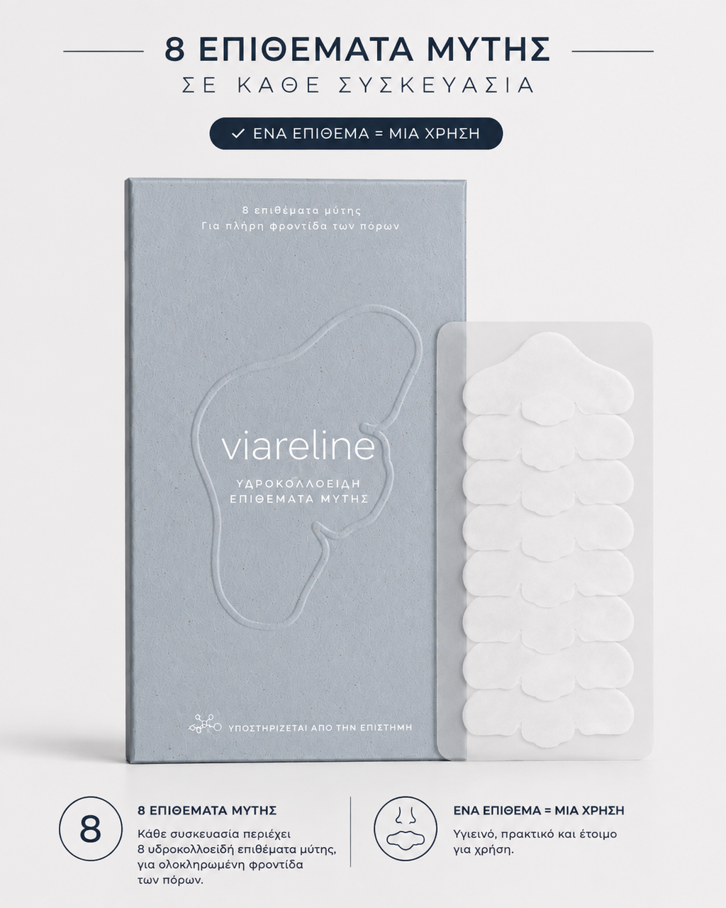 Viareline™ Υδροκολλοειδή patch μύτης